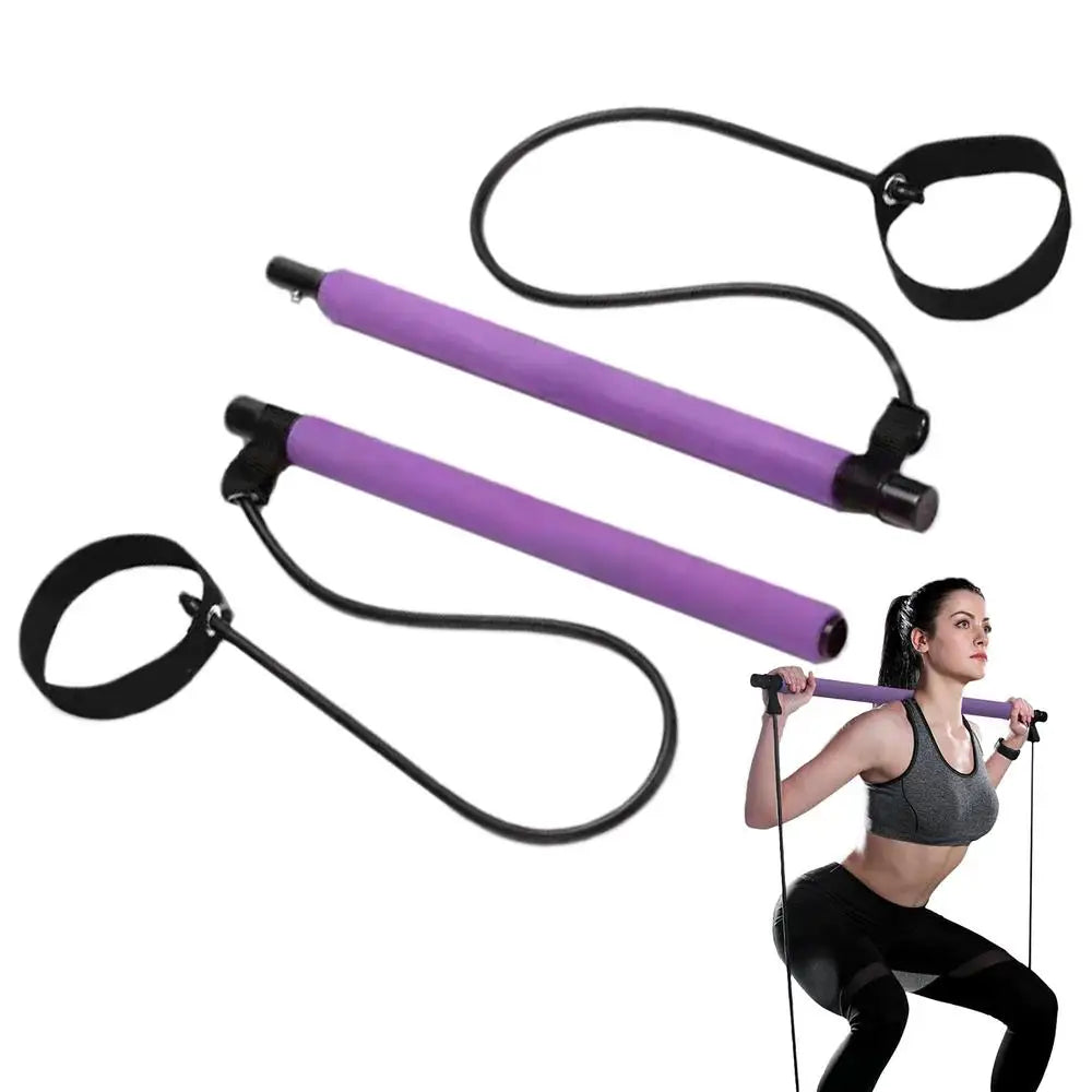 Pilates Sculpting Bar Lightweight Elastic Fusion Pilates Bar for Sculpting Easy Installation Portable Workout Bar Fitness