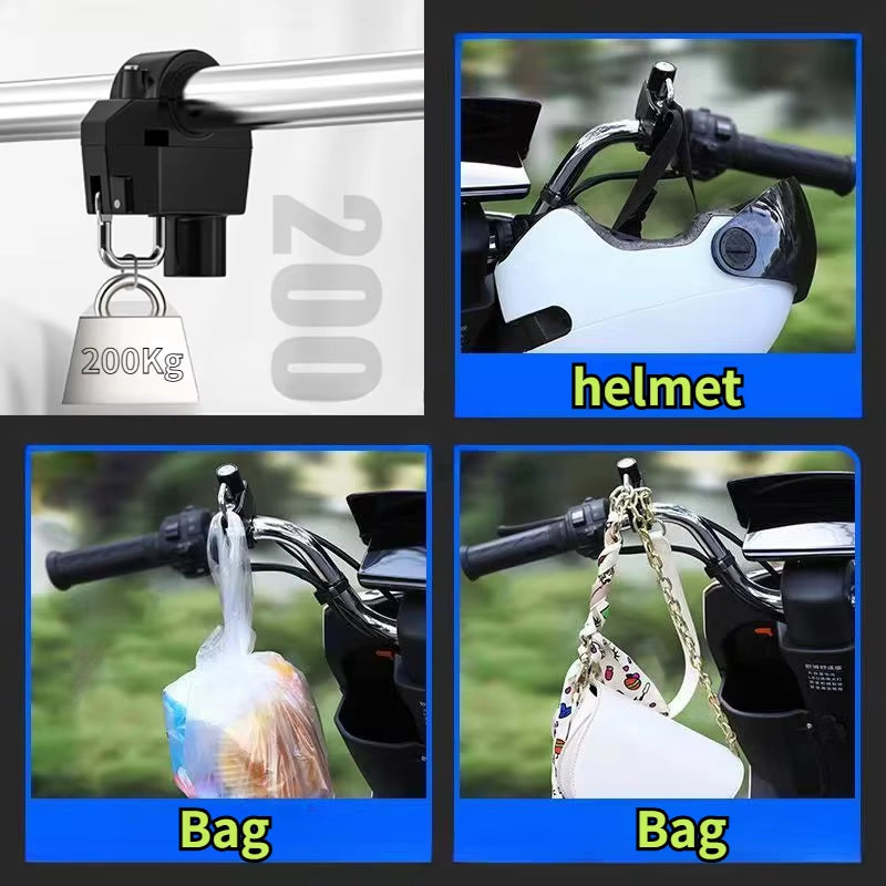 22-28Mm 2 Key Motorcycle Bag Helmet Storage Pipe Clamp Hook Lock for Bicycles Moto Scootersl Handlebar with Fixing Ring Padlock