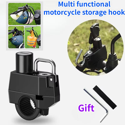 22-28Mm 2 Key Motorcycle Bag Helmet Storage Pipe Clamp Hook Lock for Bicycles Moto Scootersl Handlebar with Fixing Ring Padlock