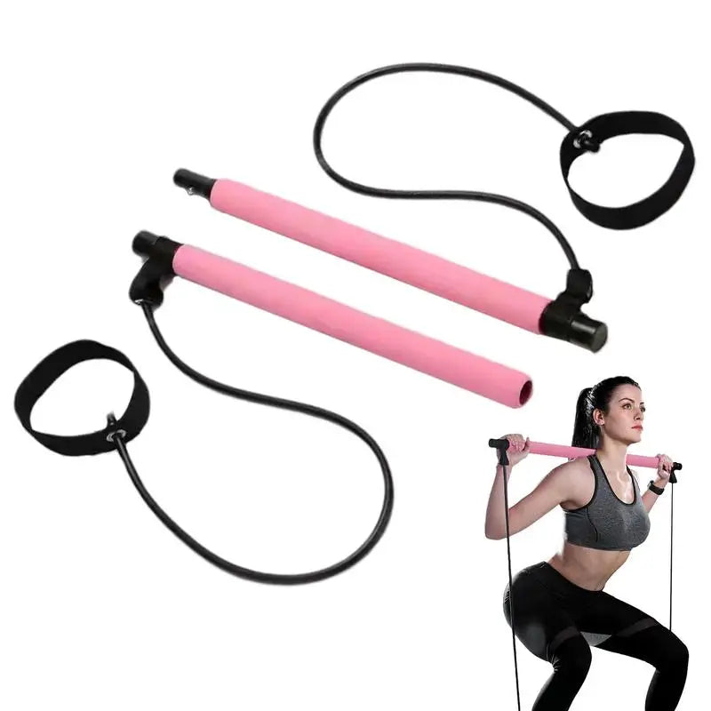 Pilates Sculpting Bar Lightweight Elastic Fusion Pilates Bar for Sculpting Easy Installation Portable Workout Bar Fitness