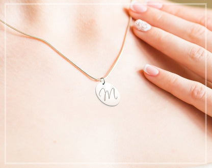 Personalized Initial Necklace - Sterling Silver