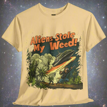 "Aliens Stole My Weed!", Funny Alien T-Shirt,