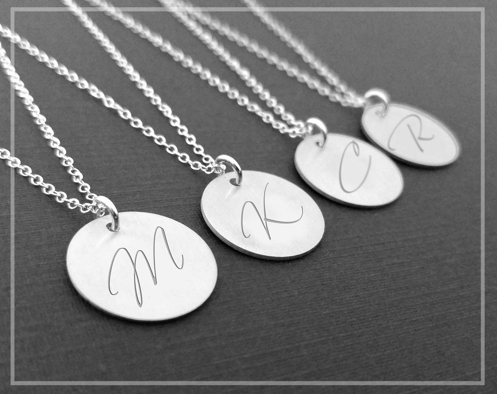 Personalized Initial Necklace - Sterling Silver