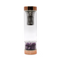 Rose Gold Crystal Elixir Water Bottle With Tea Infuser 500ML