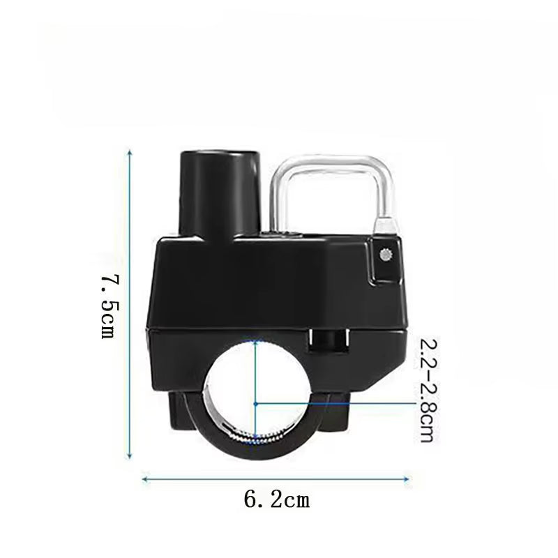 22-28Mm 2 Key Motorcycle Bag Helmet Storage Pipe Clamp Hook Lock for Bicycles Moto Scootersl Handlebar with Fixing Ring Padlock