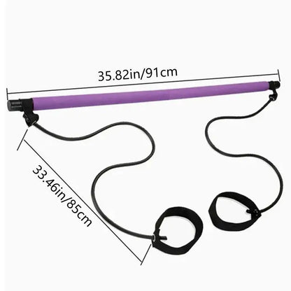 Pilates Sculpting Bar Lightweight Elastic Fusion Pilates Bar for Sculpting Easy Installation Portable Workout Bar Fitness